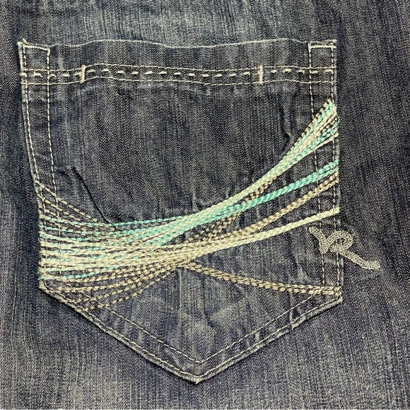 Rocawear Men's Denim Jean Shorts Baggy Long Relaxed Hip Hop Streetwear Sz 40 - Picture 4 of 9